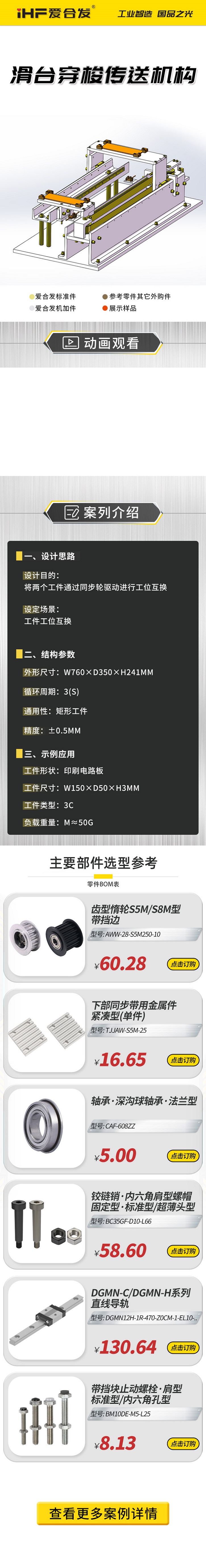愛合發案例介紹：滑台穿梭傳動機構