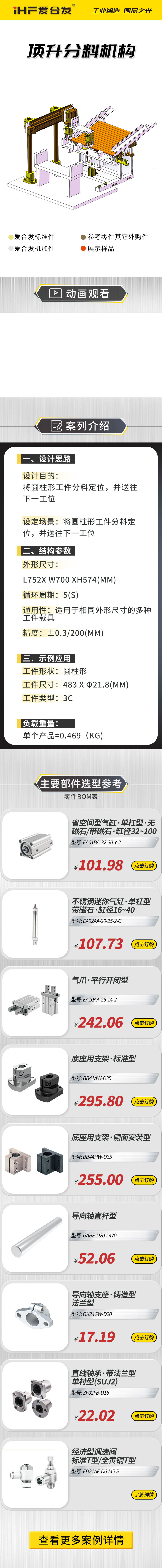 愛合發案例（lì）介紹（shào）：頂升分料機構！